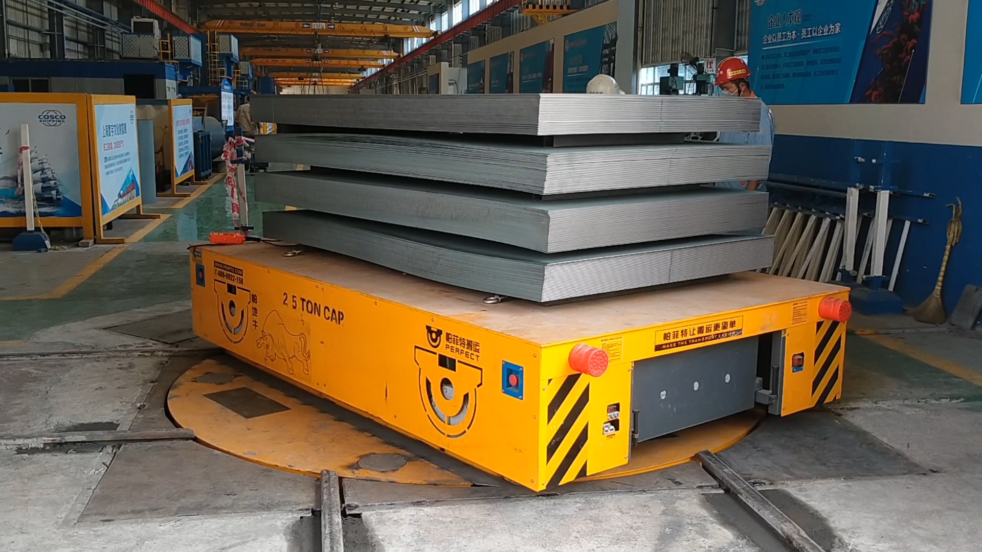 大型轉(zhuǎn)盤電動(dòng)平車